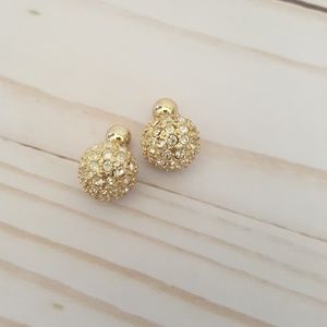 Mudpie Reversible Gold Ball Earrings